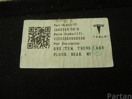 Tesla 1492949-00-B / 149294900B Model Y 2022 Poszycie bagażnika