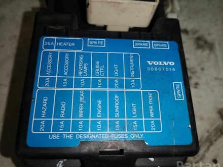 Volvo 30807016 V40 Estate (VW) 1999 Fuse Box