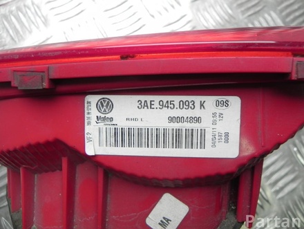 Volkswagen 3AE 945 093 K, 90004890, 90006056 / 3AE945093K, 90004890, 90006056 PASSAT (362) 2011 Taillight Left