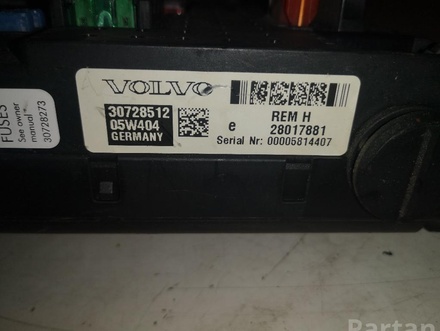 Volvo 30728512 V60 2011 Fuse Box