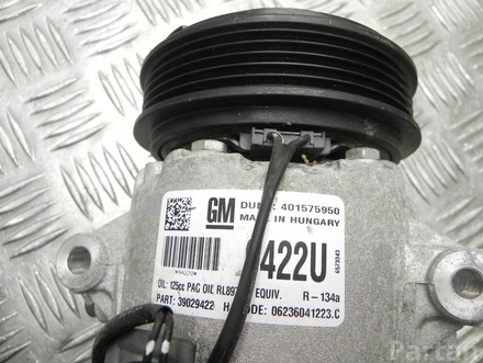 Vauxhall 39029422 ZAFIRA Mk III (P12) 2016 Compressor, air conditioning