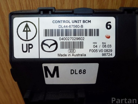 Mazda DL44-67560-B , DL4467560B / DL4467560B, DL4467560B 2 (DE) 2009 Body control module BCM FEM SAM BSI