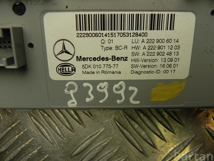 Mercedes-Benz A 222 900 60 14 / A2229006014 GLC (X253) 2017 Body control module BCM FEM SAM BSI